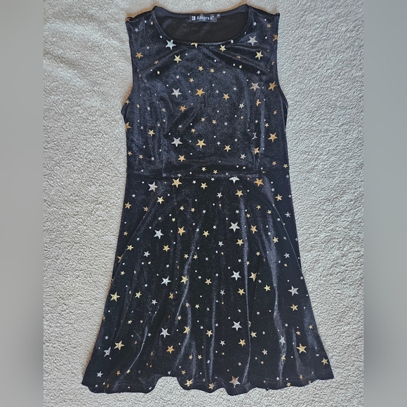 Allegra K Gold & Silver Stars Dress S - Picture 10 of 13